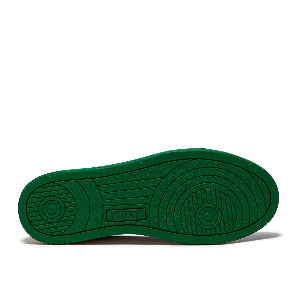 Autry Medalist Leather Low Green White - White;Green