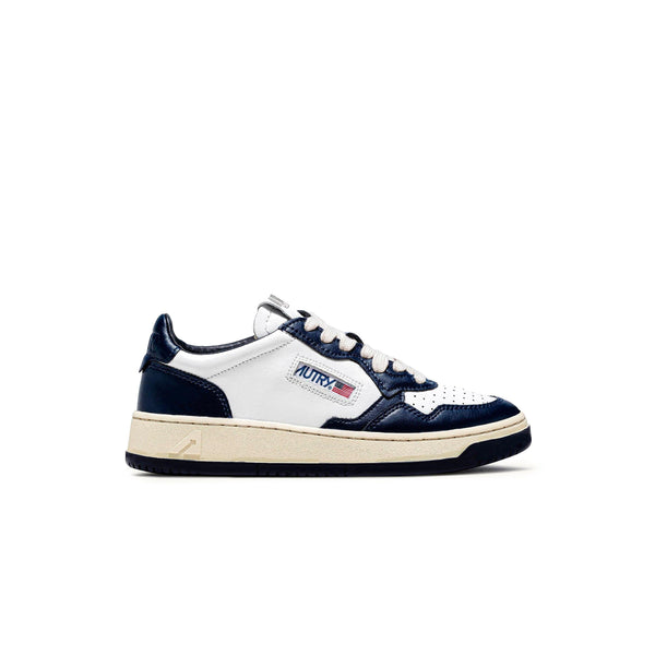 Autry Medalist Leather Low White Navy (W) - White