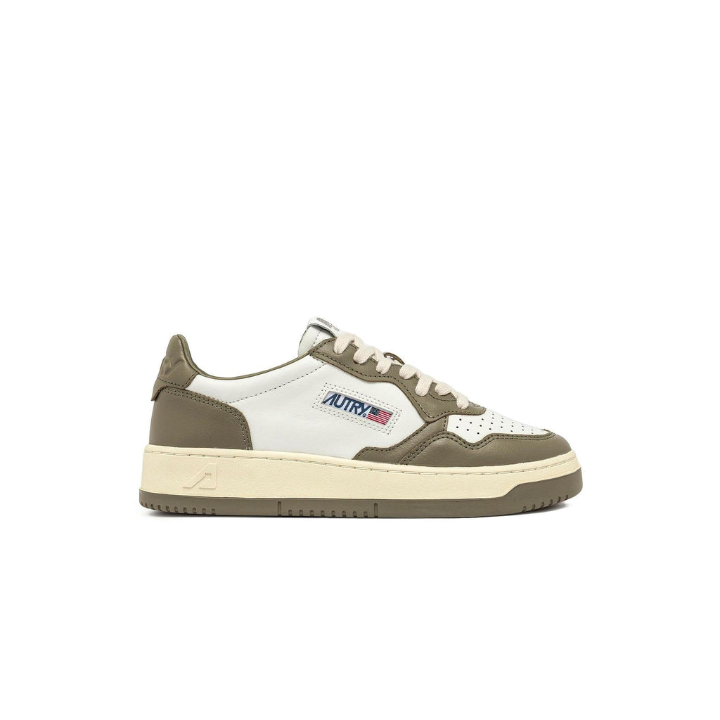 Autry Medalist Leather Low Blanco Verde Covert (W) - Blanco