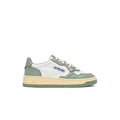 Autry Medalist Leather Low White Polignac (W) - Green