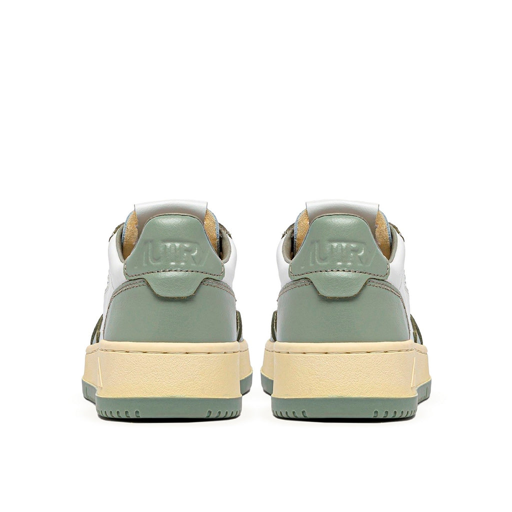 Autry Medalist Leather Low White Polignac (W) - Green