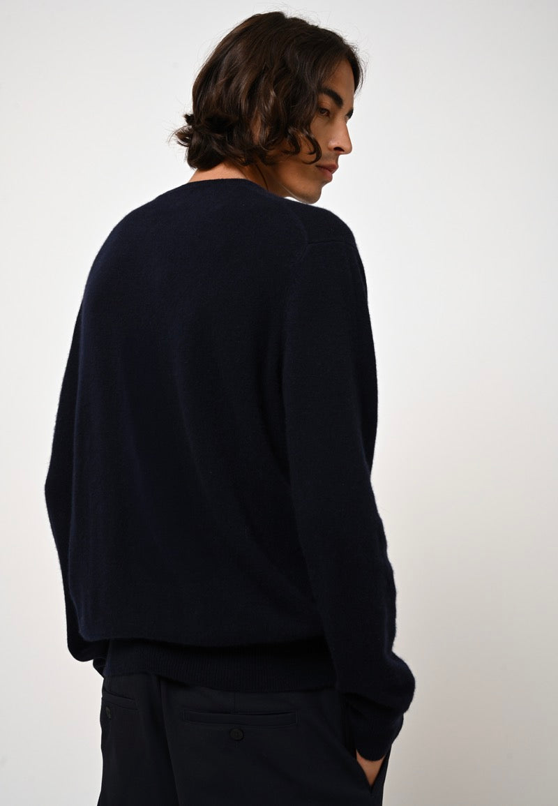 Rundhalsad tröja - Aiglière - Navy
