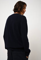 Rundhalsad tröja - Aiglière - Navy