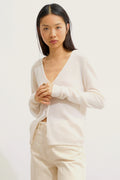 Cardigan met V-hals - Chalais - Wit