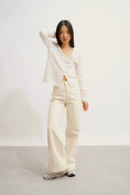 Cardigan met V-hals - Chalais - Wit