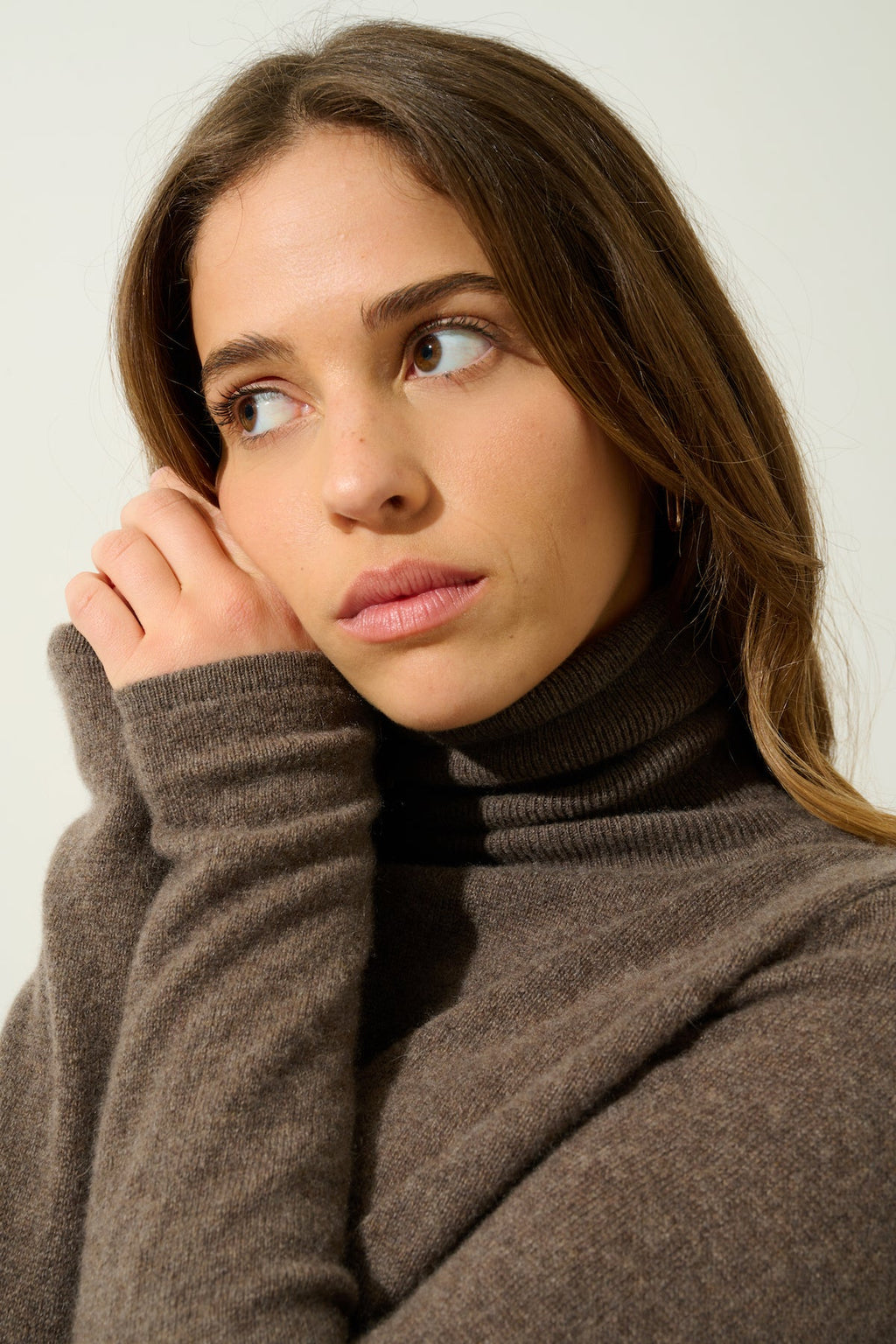 Roll-Neck Jumper - Bise - Brown