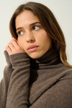 Roll-Neck Jumper - Bise - Brown
