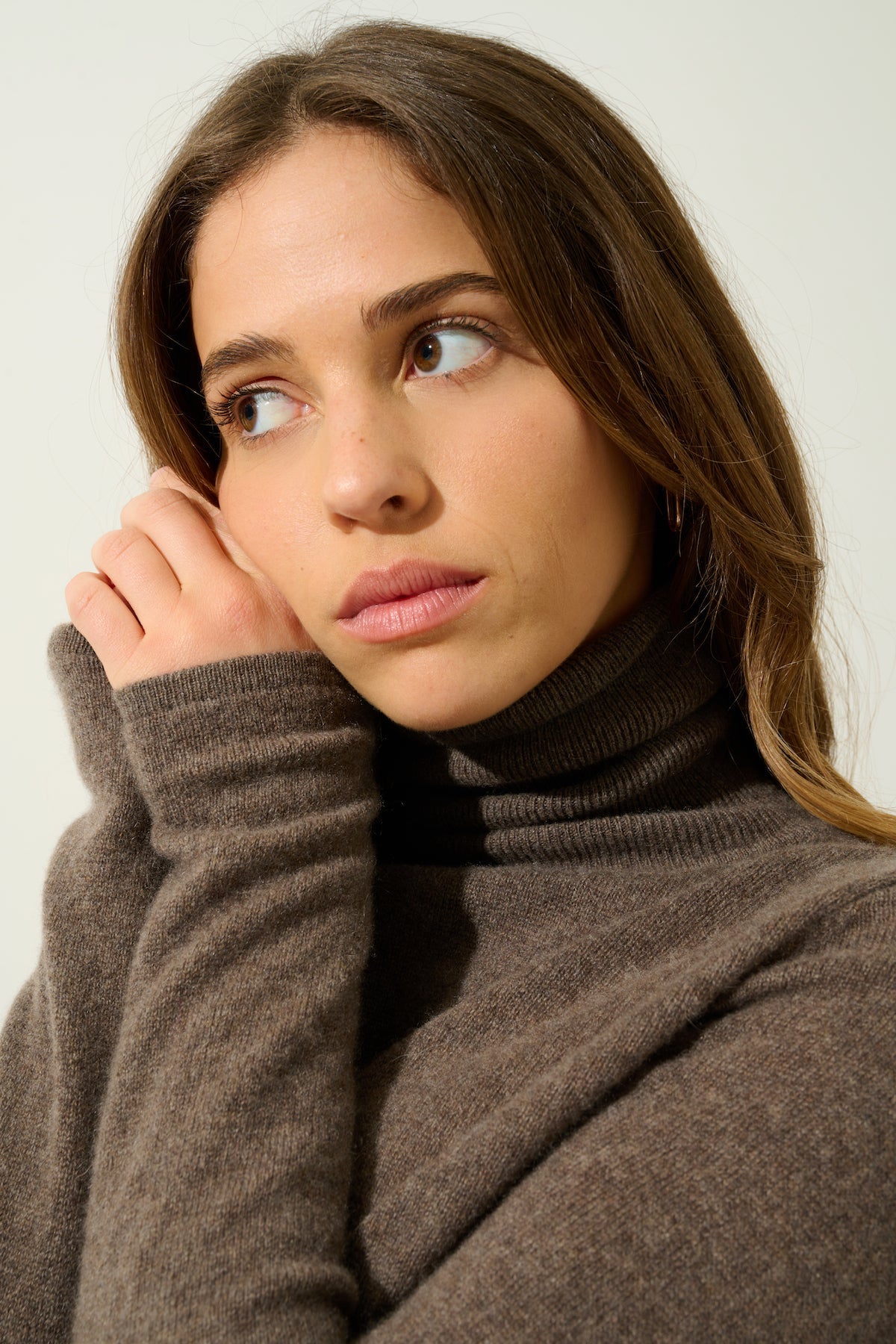 Roll-Neck Jumper - Bise - Brown