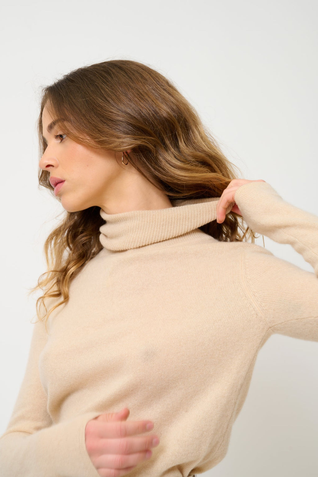 Roll-Neck Jumper - Bise - Sand