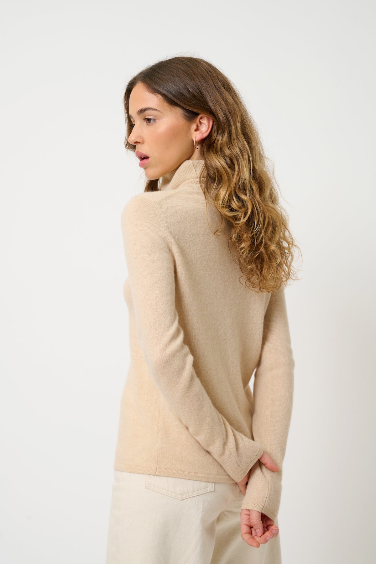 Roll-Neck Jumper - Bise - Sand
