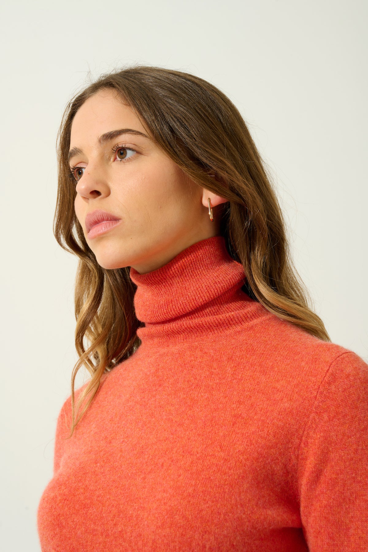 Roll-Neck Jumper - Bise - Heathered Orange