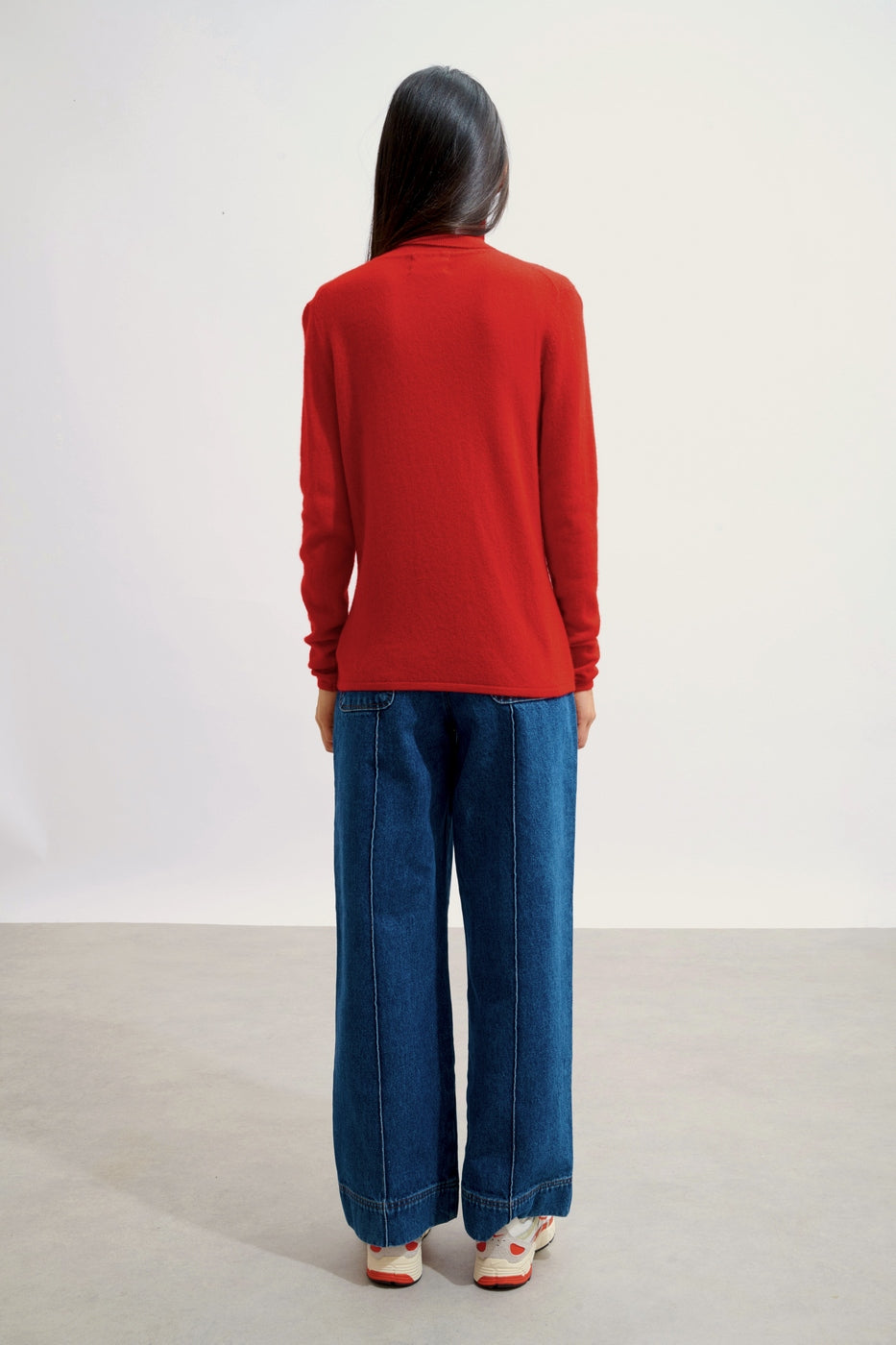 Pull Col Roulé - Bise - Rouge