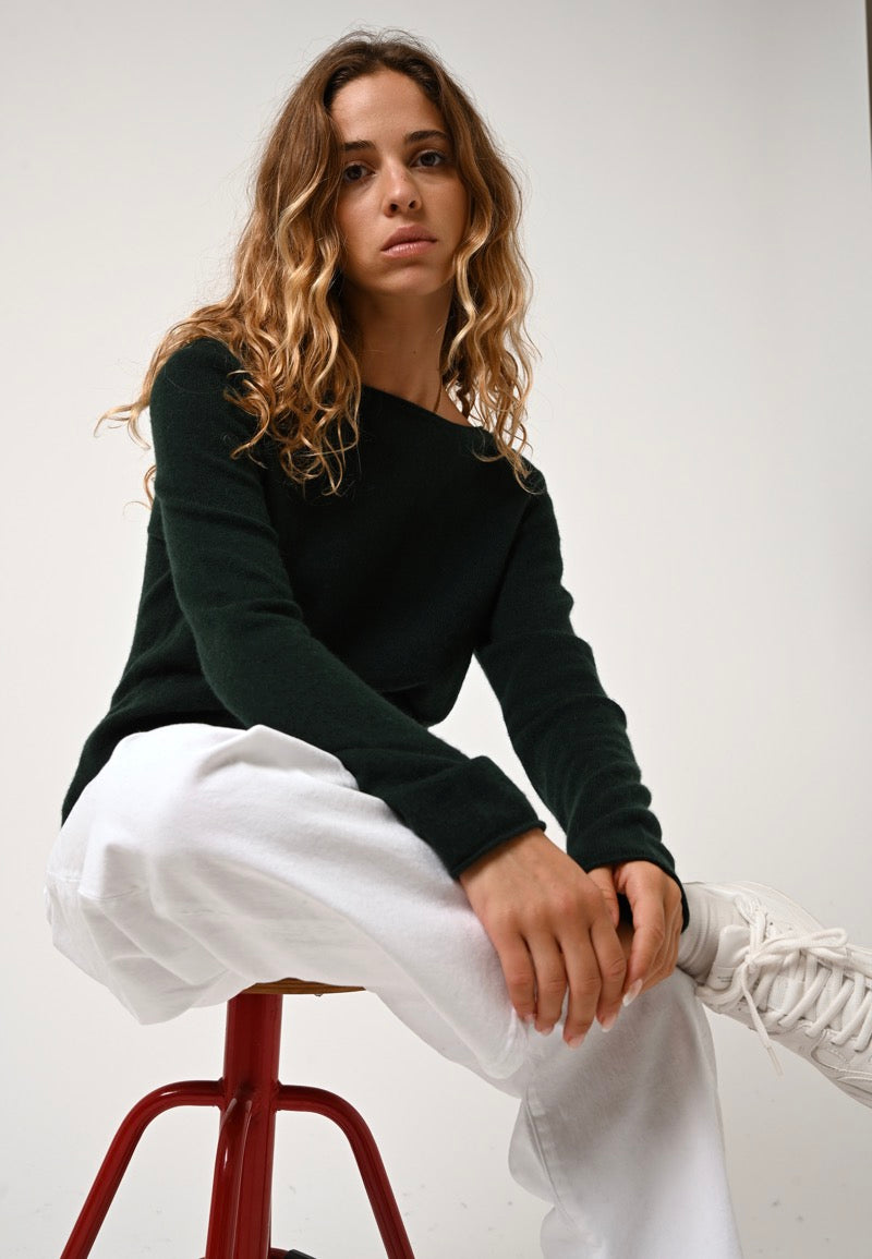 Sweter z dekoltem w łódkę – Criou – Cyprys