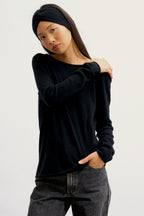 Trui met boothals - Criou - Zwart