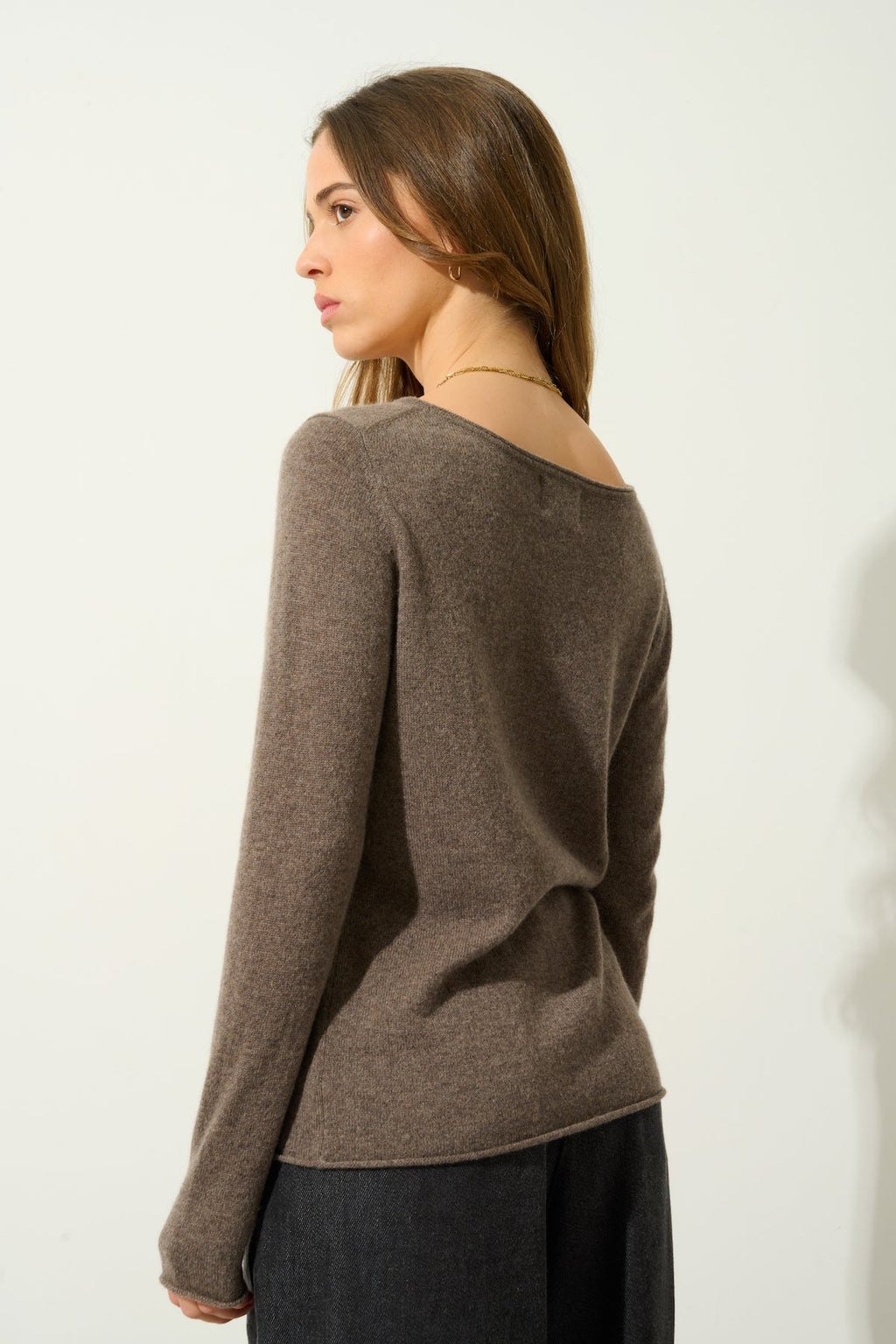 Pull Col Bateau - Criou - Taupe Chiné