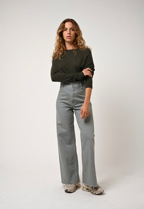 Pull Col Rond - Ecrin - Kaki
