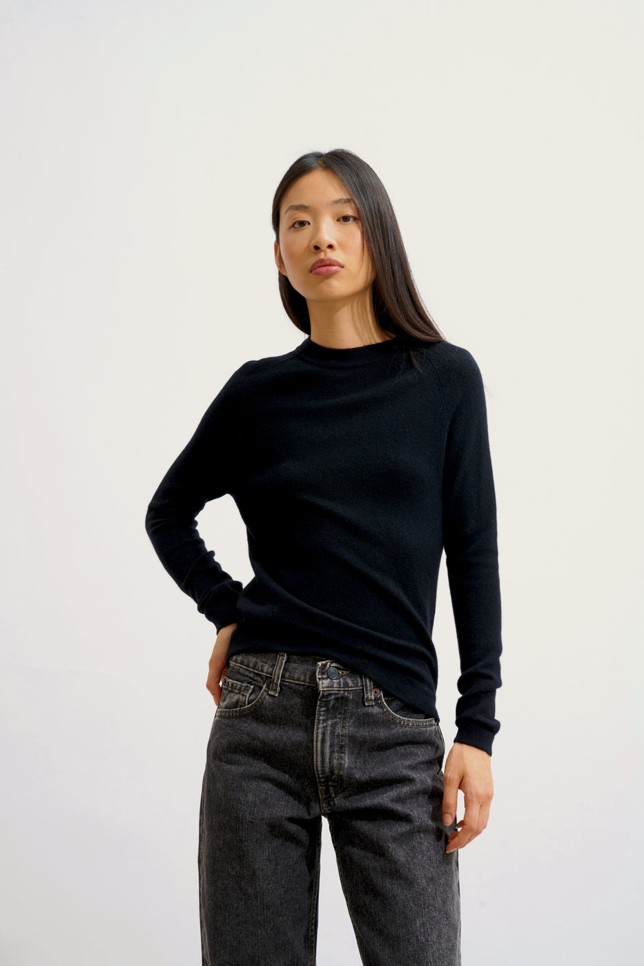 Pull Col Rond - Ecrin - Noir