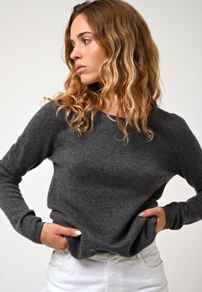 Jersey de Cuello Redondo - Epéna - Anthracite Chiné