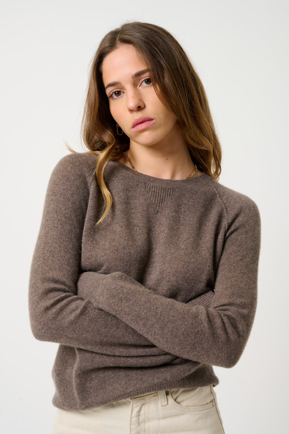 Maglione Girocollo - Etret - Marrone