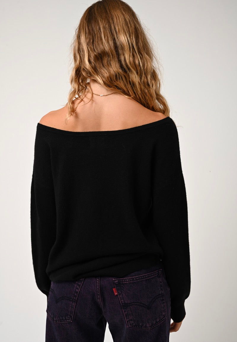Round Neck Jumper - Faraut - Black