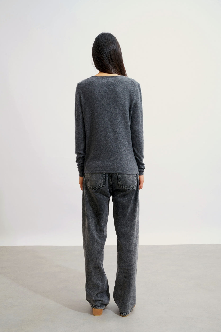 Pull Col V - Galise - Anthracite Chiné