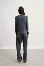 Pull Col V - Galise - Anthracite Chiné
