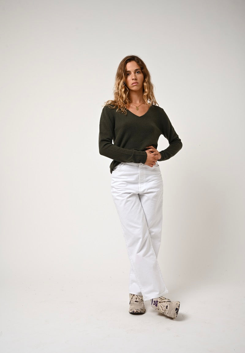 Jersey Cuello V - Galise - Caqui