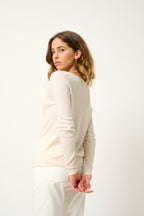 Pull Col V - Galise - Ivoire