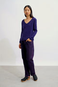 Pull Col V - Galise - Purple