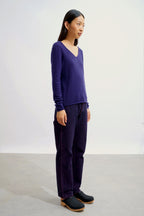 Pull Col V - Galise - Purple
