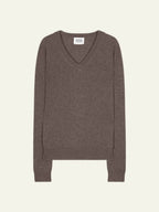 V-Neck Jumper - Gardoria - Mottled Taupe