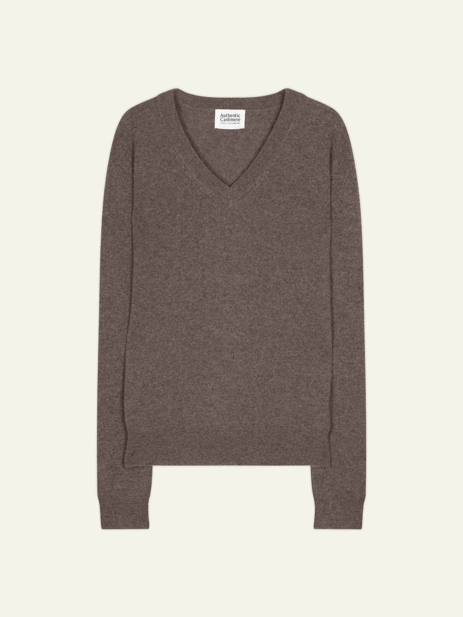V-Neck Jumper - Gardoria - Mottled Taupe