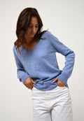 V-Neck Jumper - Giusalet - Sky