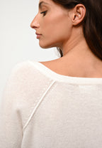 V-Neck Jumper - Giusalet - Ivory