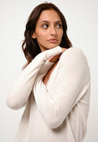 V-Neck Jumper - Giusalet - Ivory