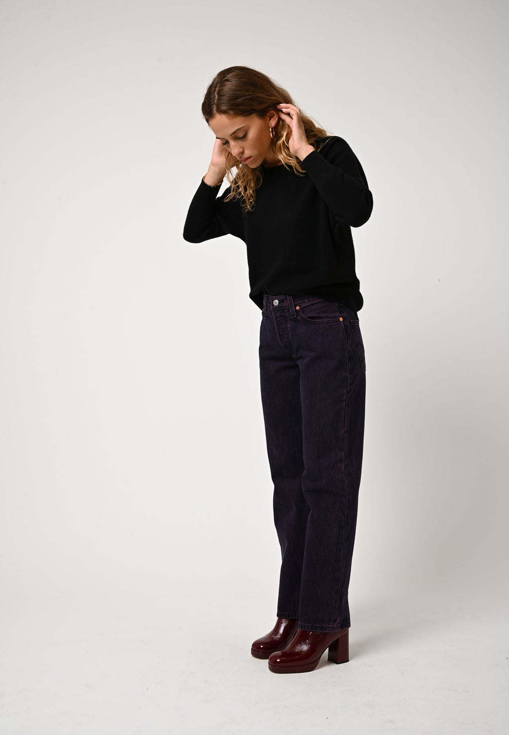 Pull Chauve Souris Goléon - Noir - 100% Cachemire 2 Fils