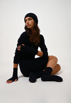 Jurk met V-hals - Capelet - Navy