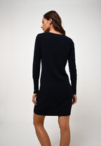 Jurk met V-hals - Capelet - Navy