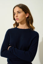 Pull Col Rond - Ecrin - Navy
