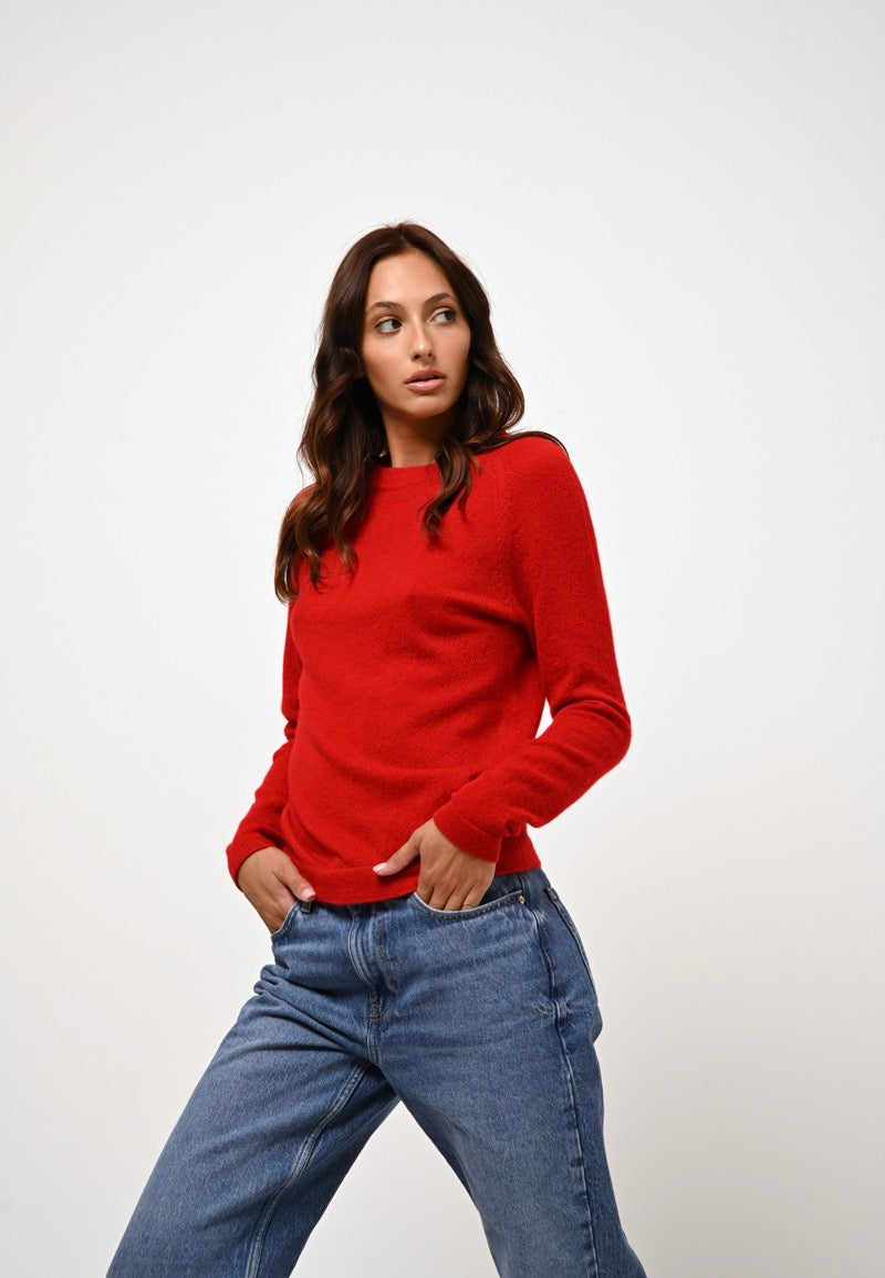 Pull Col Rond - Ecrin - Rouge