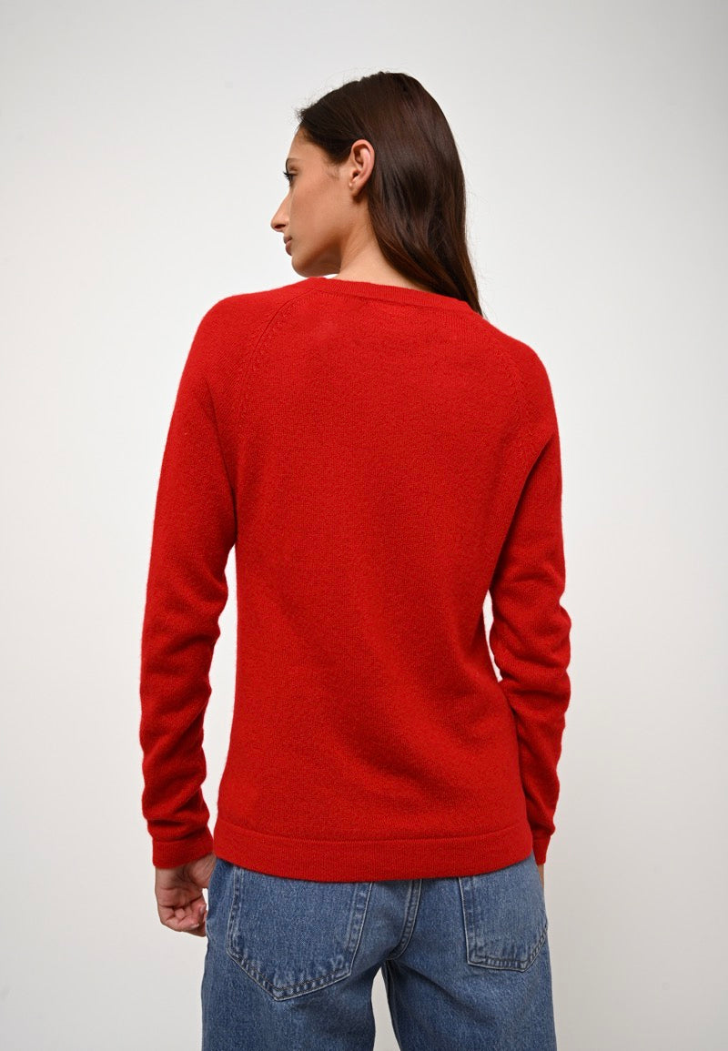 Sweter z okrągłym dekoltem – Ecrin – Czerwony