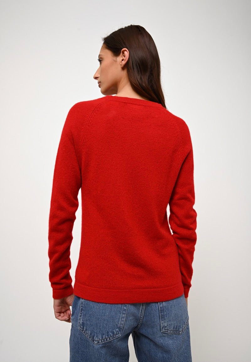 Pull Col Rond - Ecrin - Rouge