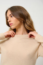 Pull Col Rond - Ecrin - Sable