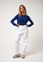 Round Neck Sweater - Etret - Outremer