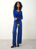 Maglione Scollo A V - Galise - Blu