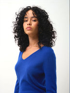 Maglione Scollo A V - Galise - Blu