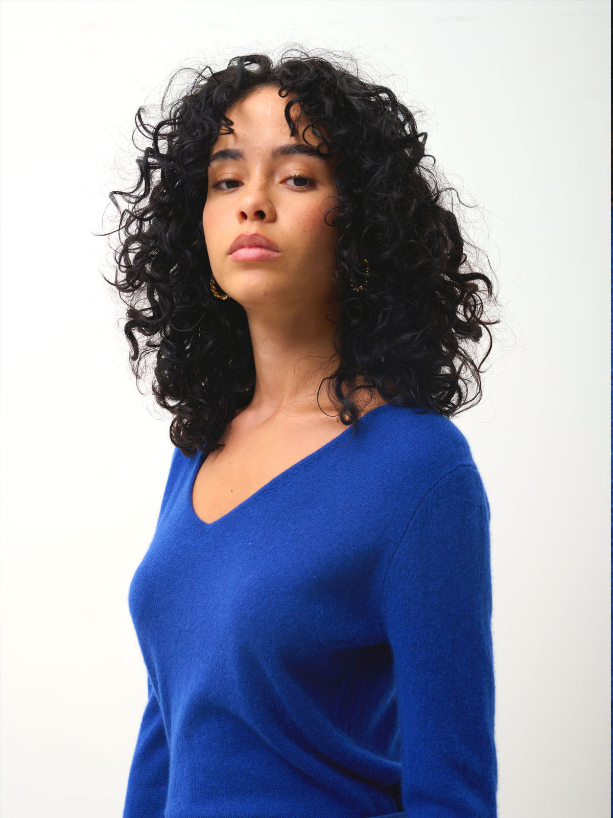 Maglione Scollo A V - Galise - Blu