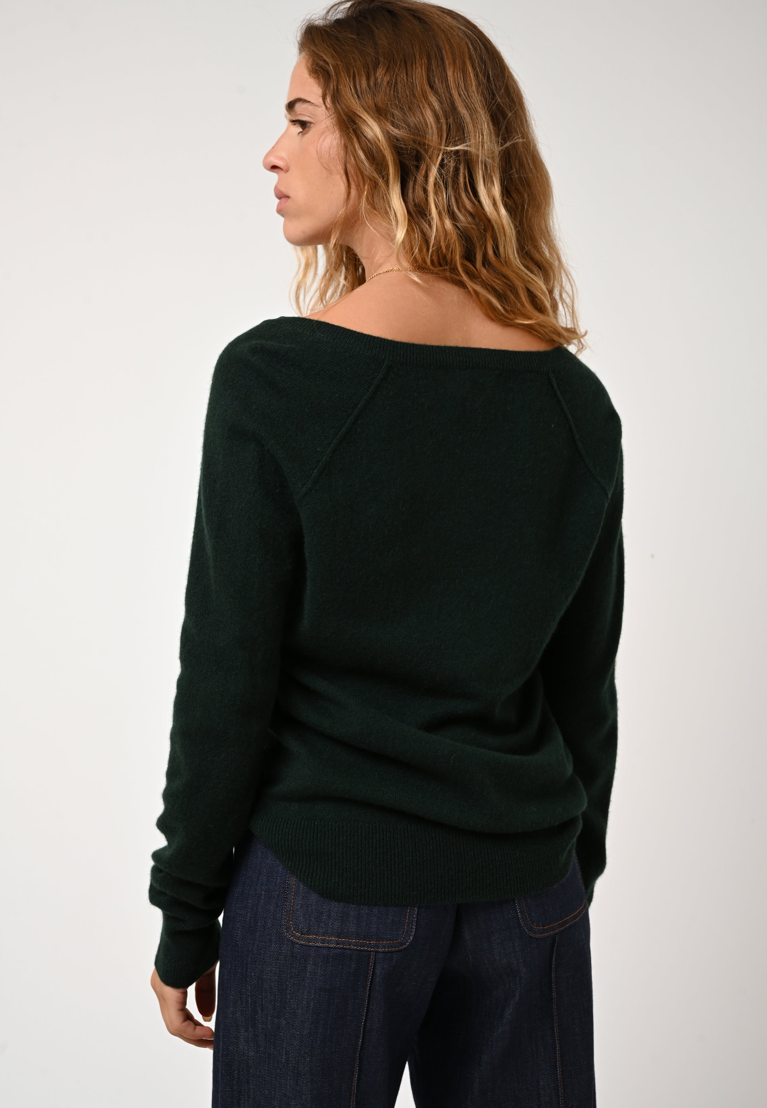 V-Neck Jumper - Giusalet - Cypress