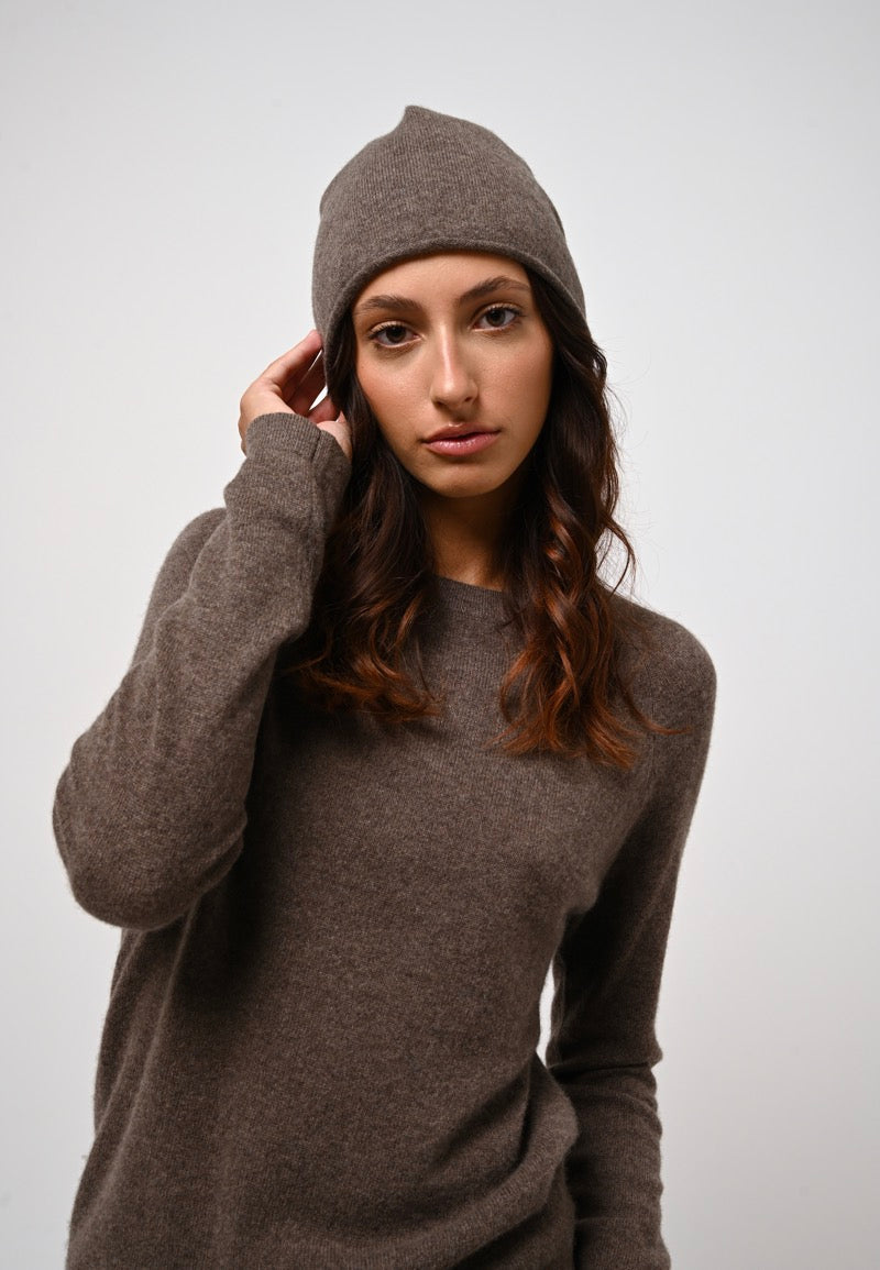 Pull Col Rond - Ecrin - Marron