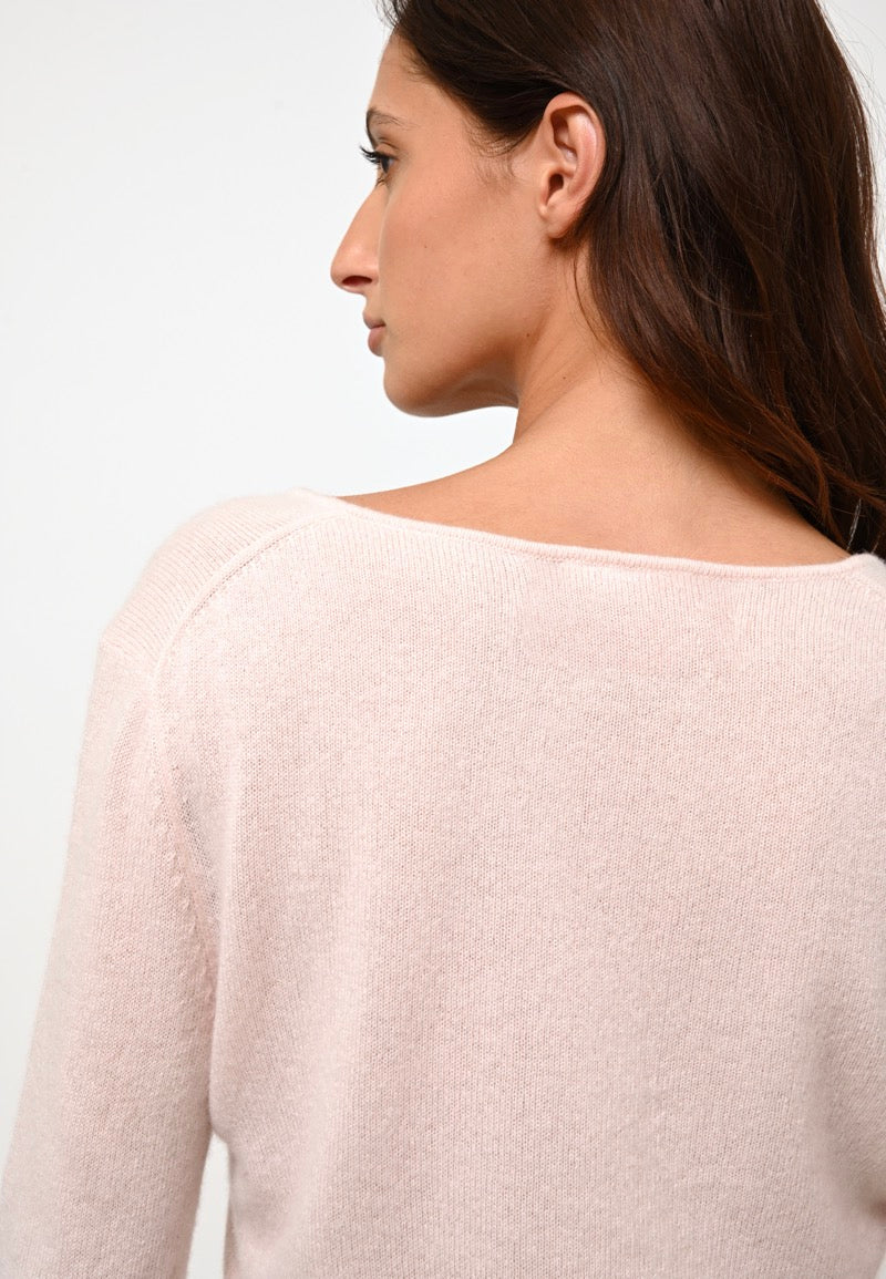 V-Neck Jumper - Galise - Powder
